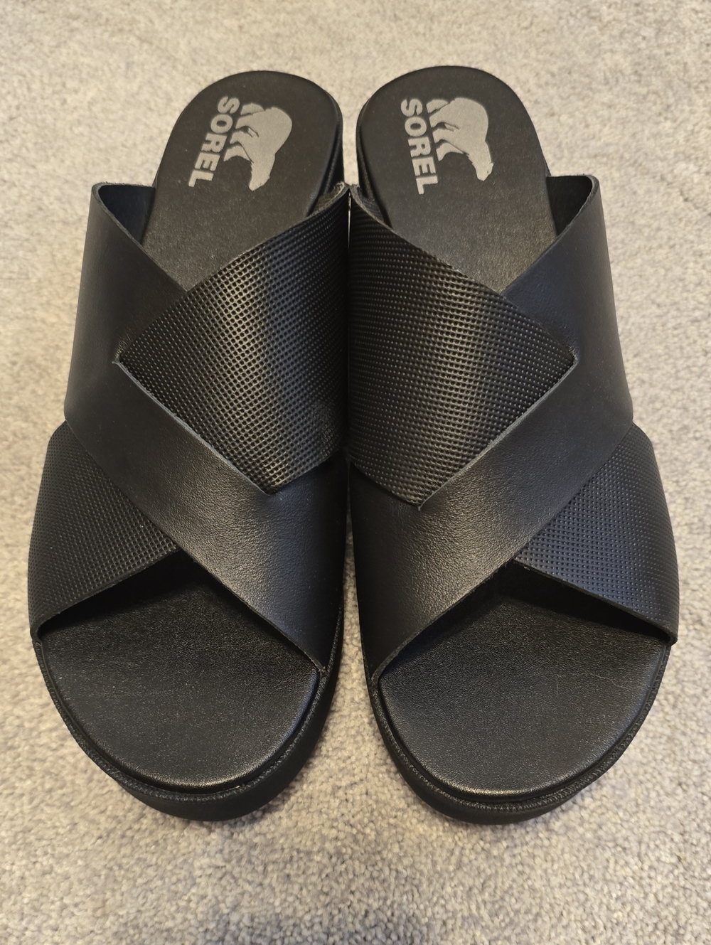 Sorel Women’s Black Crisscross Slide Sandals